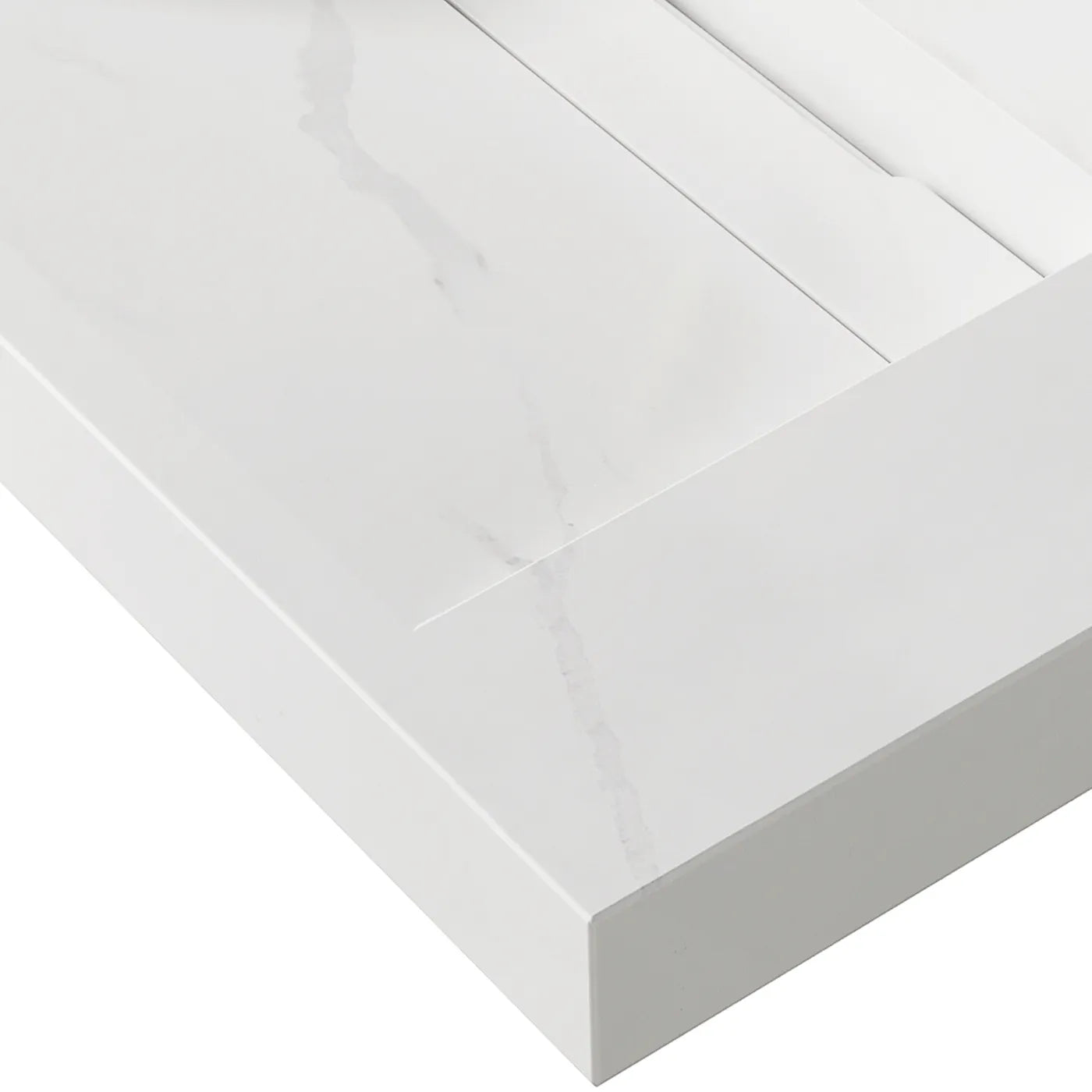 Hot Deal! Moonlight Solid Surface Rectangle Basin (1200x460x80) with Optional Mixer & Bottle Trap