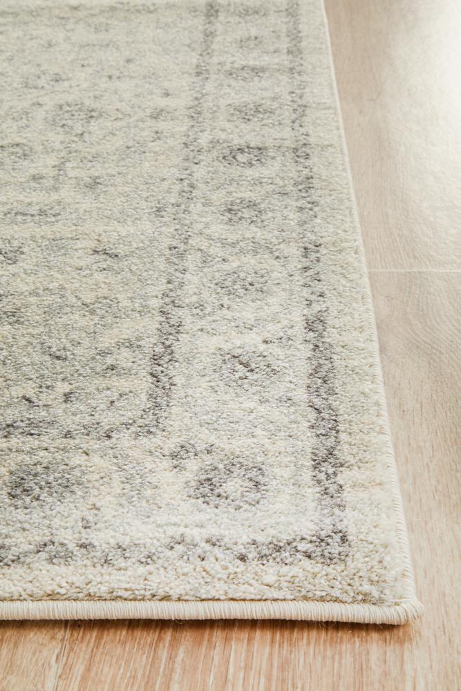 Hot Deal! Evoke Winter White Transitional Power-Loomed Runner Rug for Homes