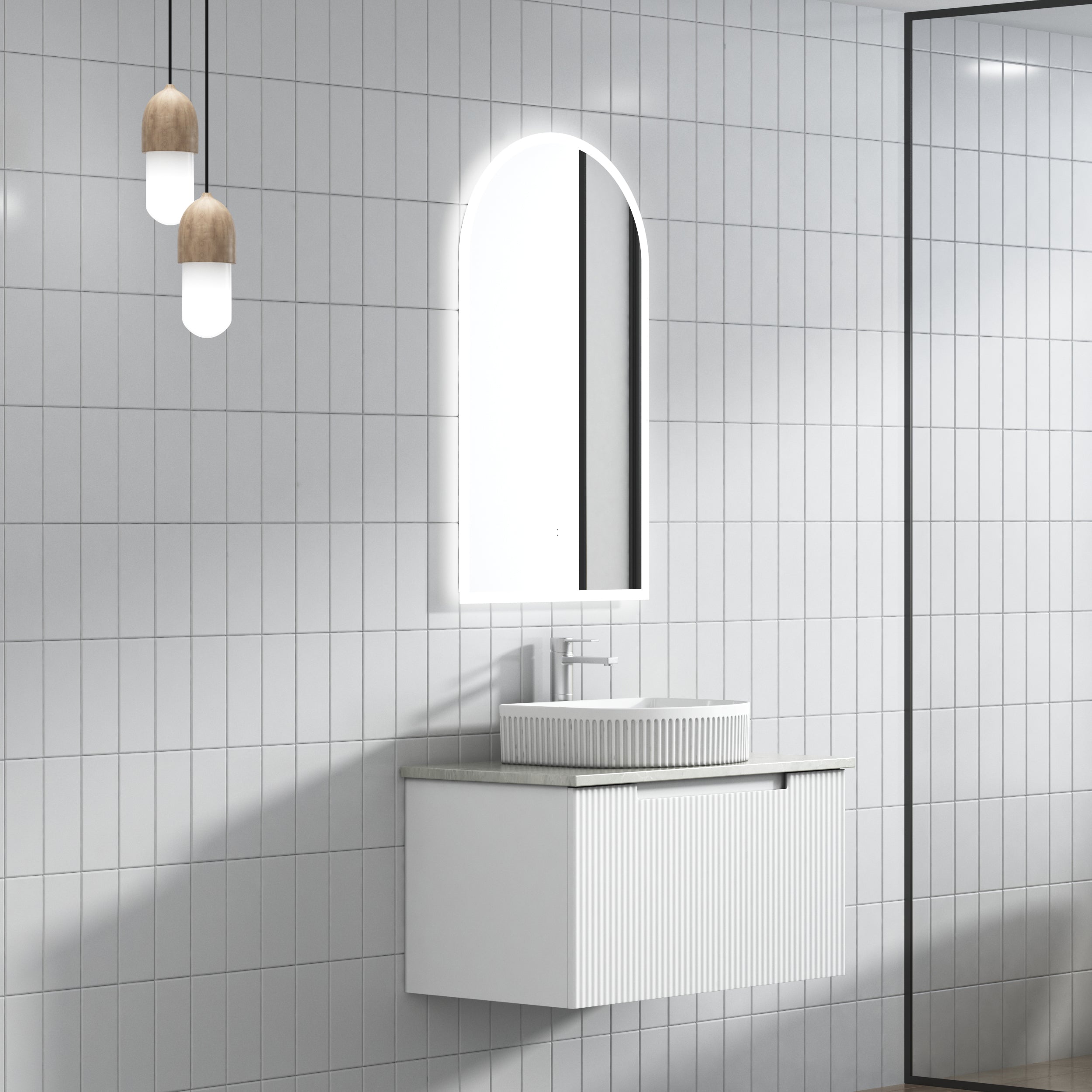 PERLA Mark II Matte White Wall - Hung Vanity in All Available Sizes