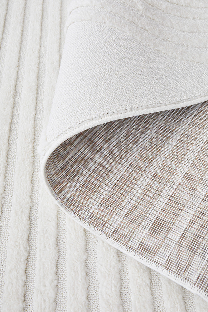 Hot! Lotus Abbey White Modern Runner Rug