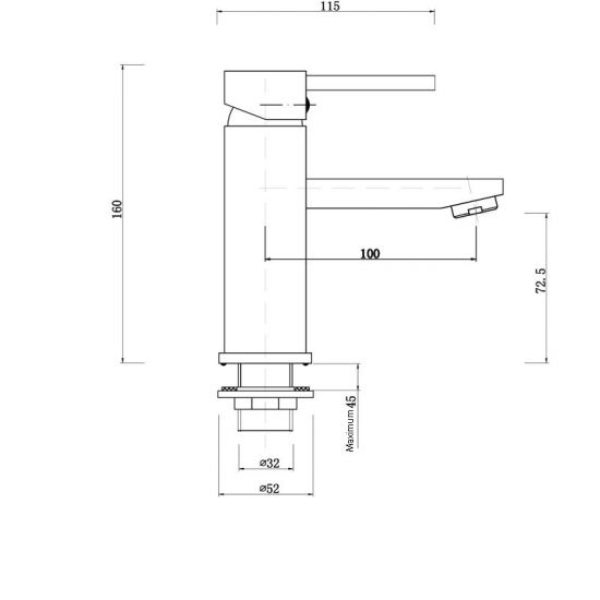 Hot Sale! LUCID PIN Round Basin Mixer with Matt Black Finish for Modern Bathrooms