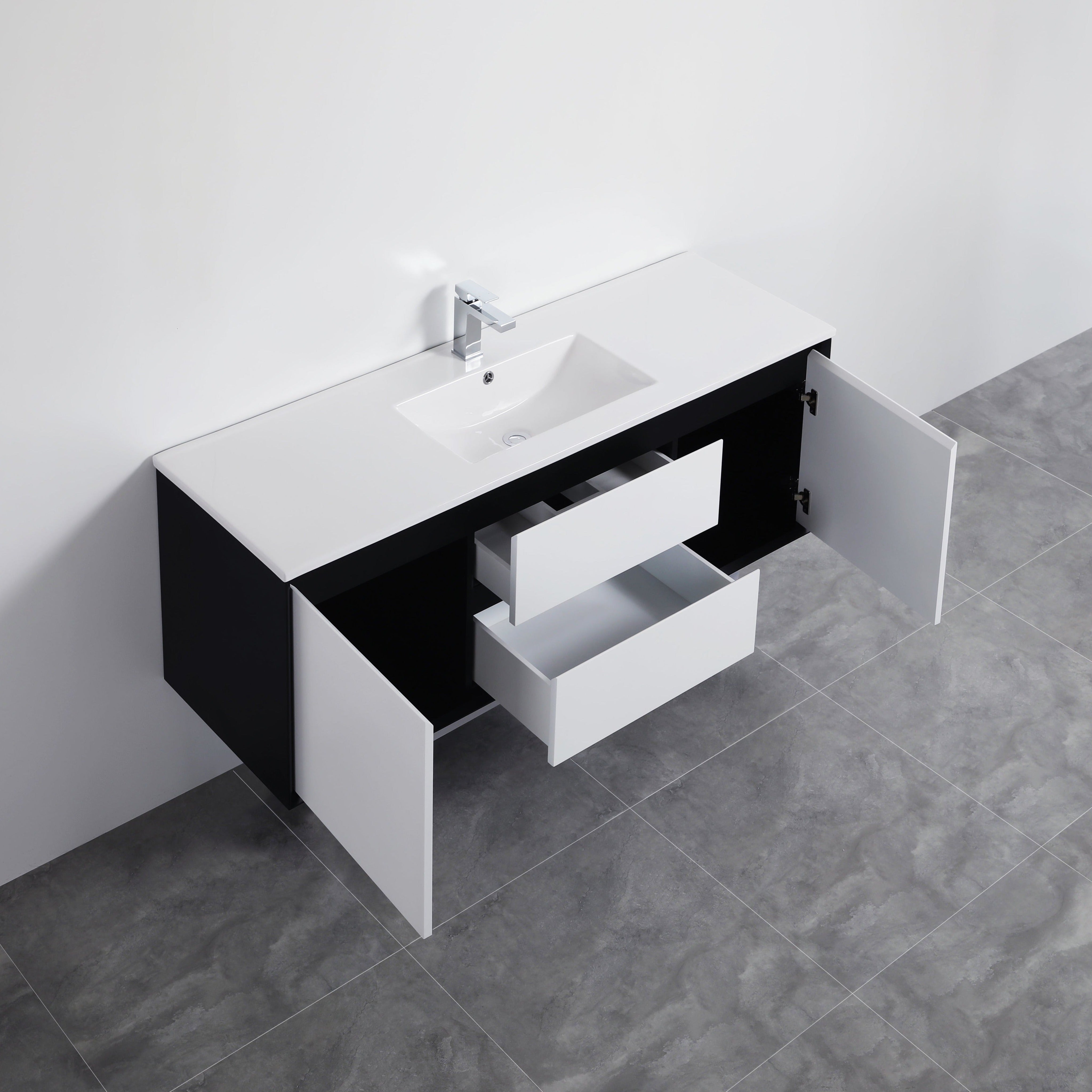 PETRA 1500mm Wall Hung Vanity (Single/Double Bowls) - Stylish & Functional