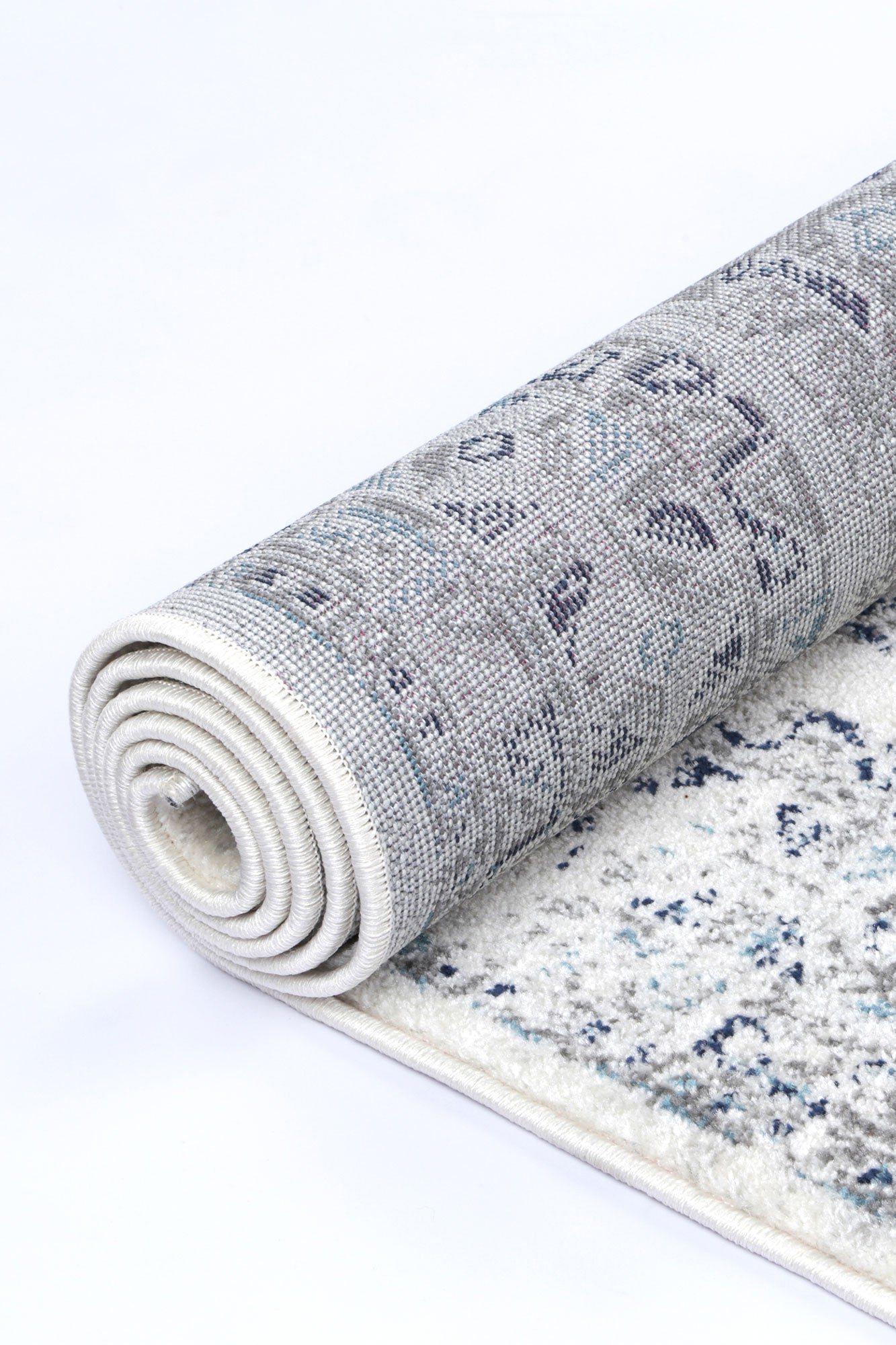 Trendy Blue Traditional Cream Rug from Ligures Collection - Ideal for Home Decor
