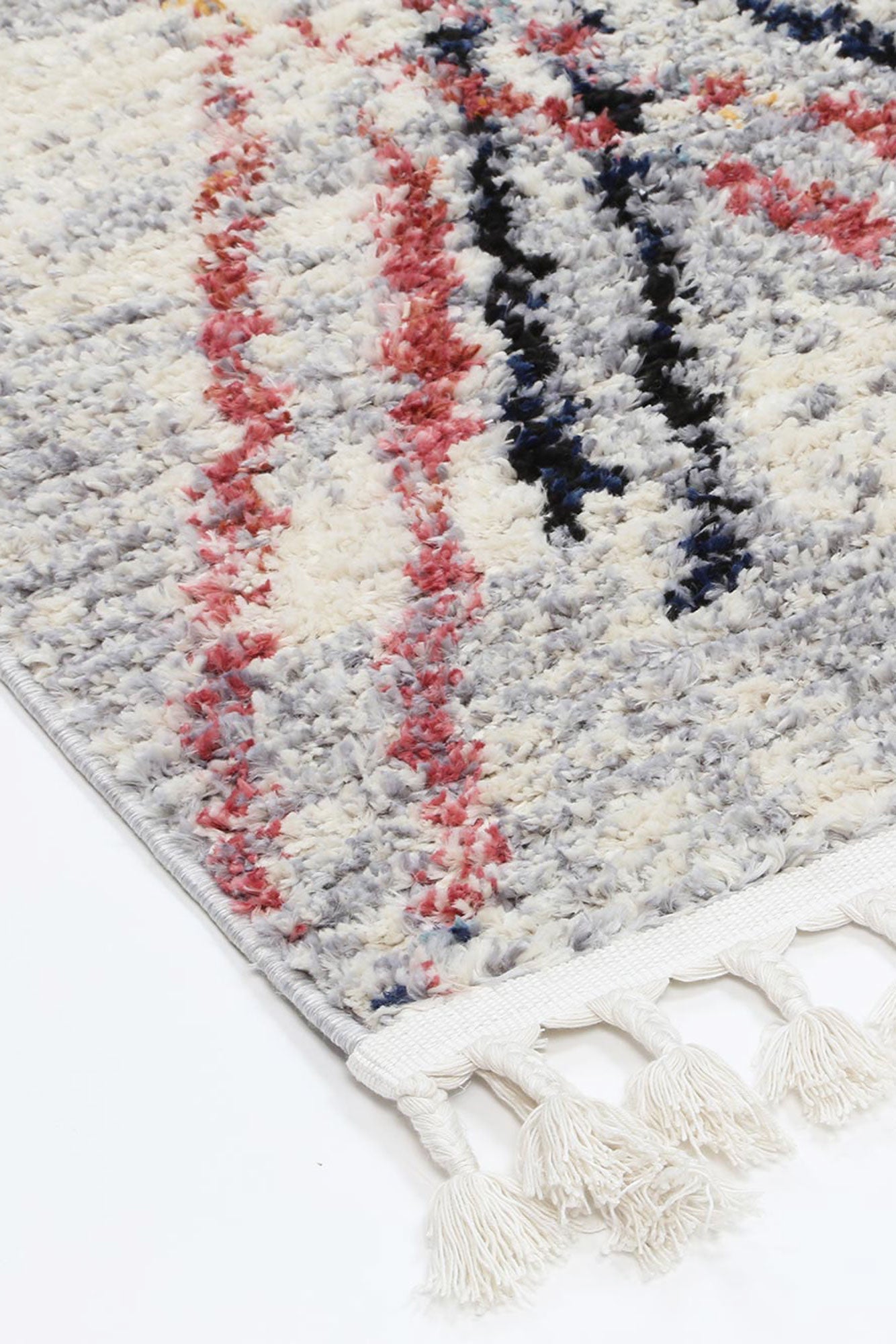 Stylish Grey Multi - Line Rug from Myk Collection