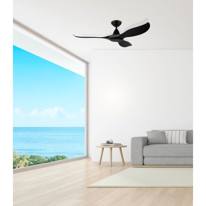 Black Matte NOOSA 52 DC Indoor Ceiling Fan with Multiple Functions