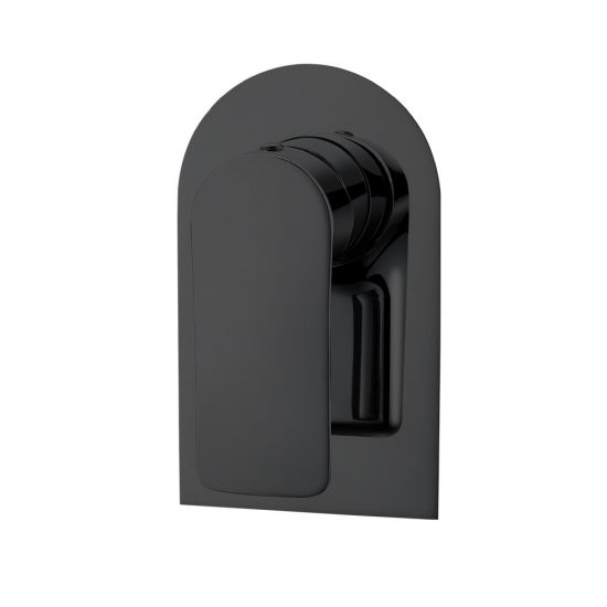 Persano Modern Matte Black Solid Brass Wall - Mounted Shower/Bath Mixer