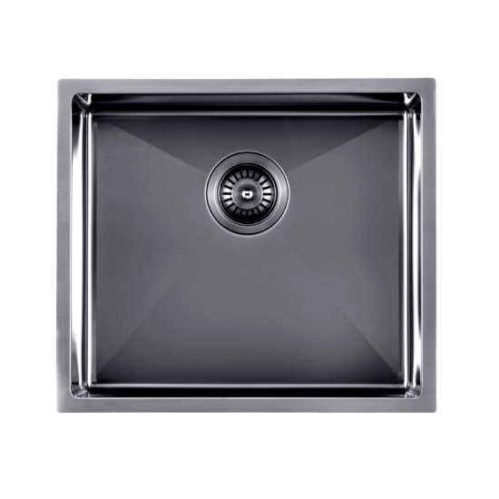 Hot Deal! Durable Gun Metal Grey 1.2mm Stainless Steel Kitchen Sink Set 510x450x230mm