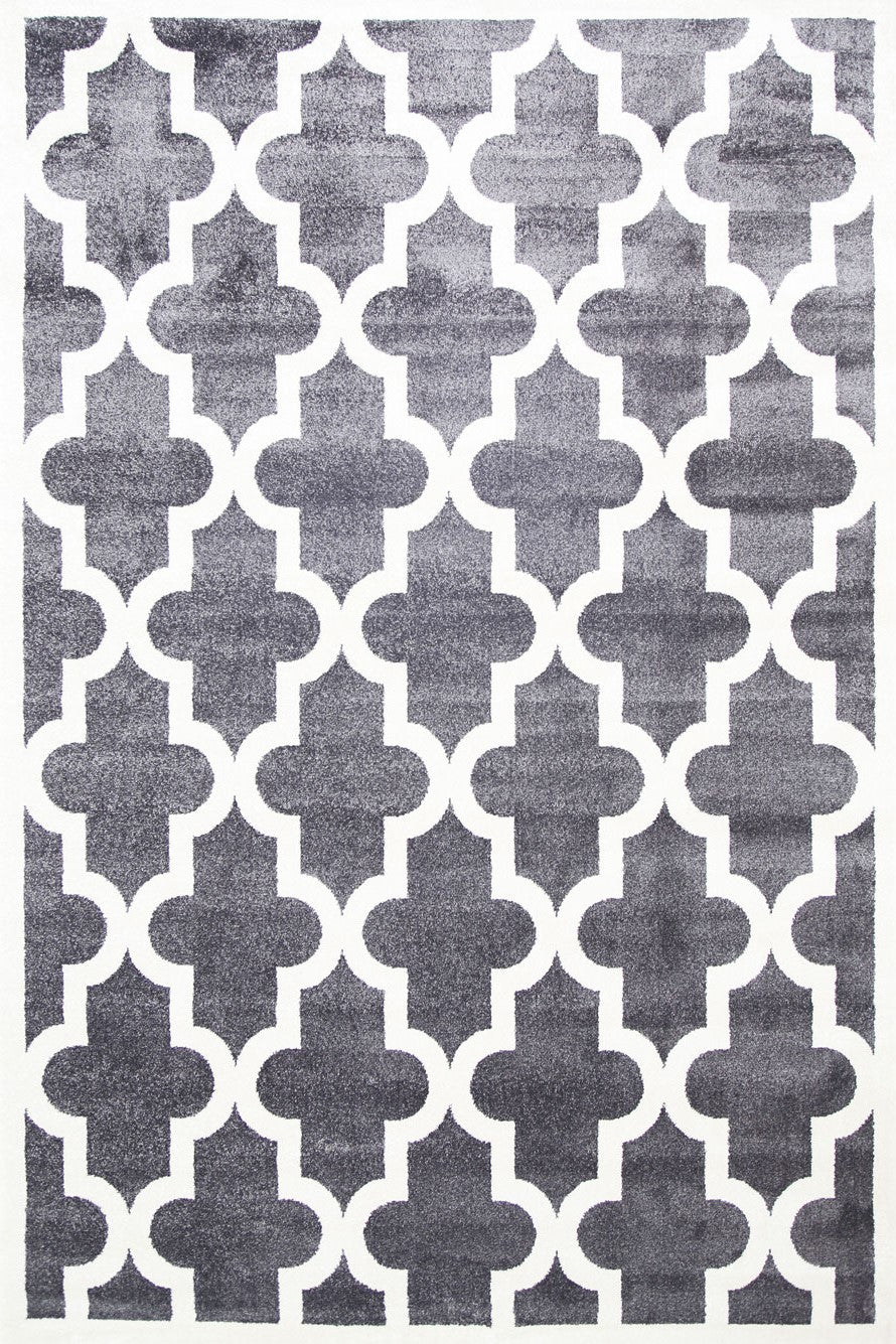 Special Offer! Piccolo Kids Rug with Grey and White Lattice Pattern