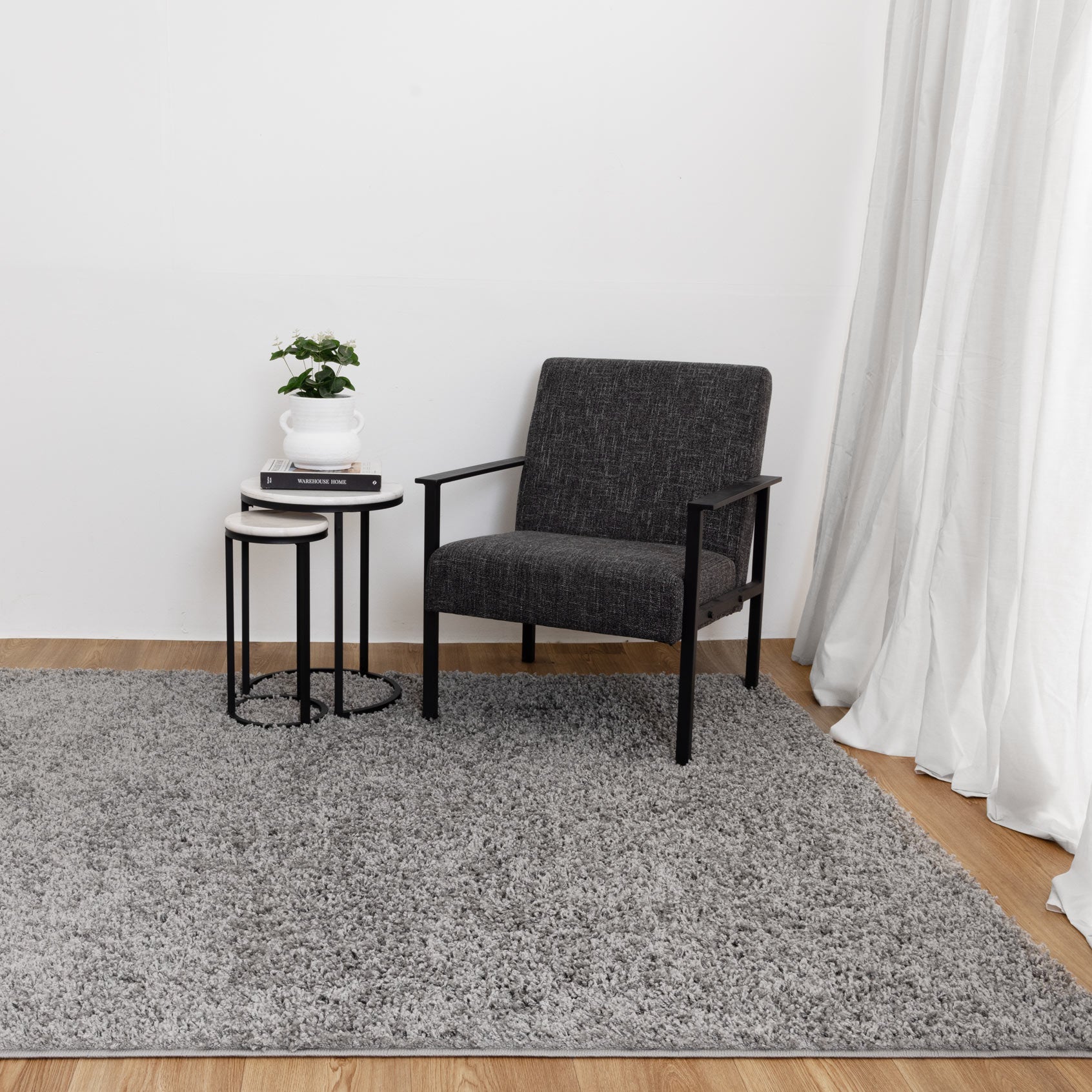 Exclusive Offer! Florence Machine-Made Shaggy Rug in Light Grey for Your Home