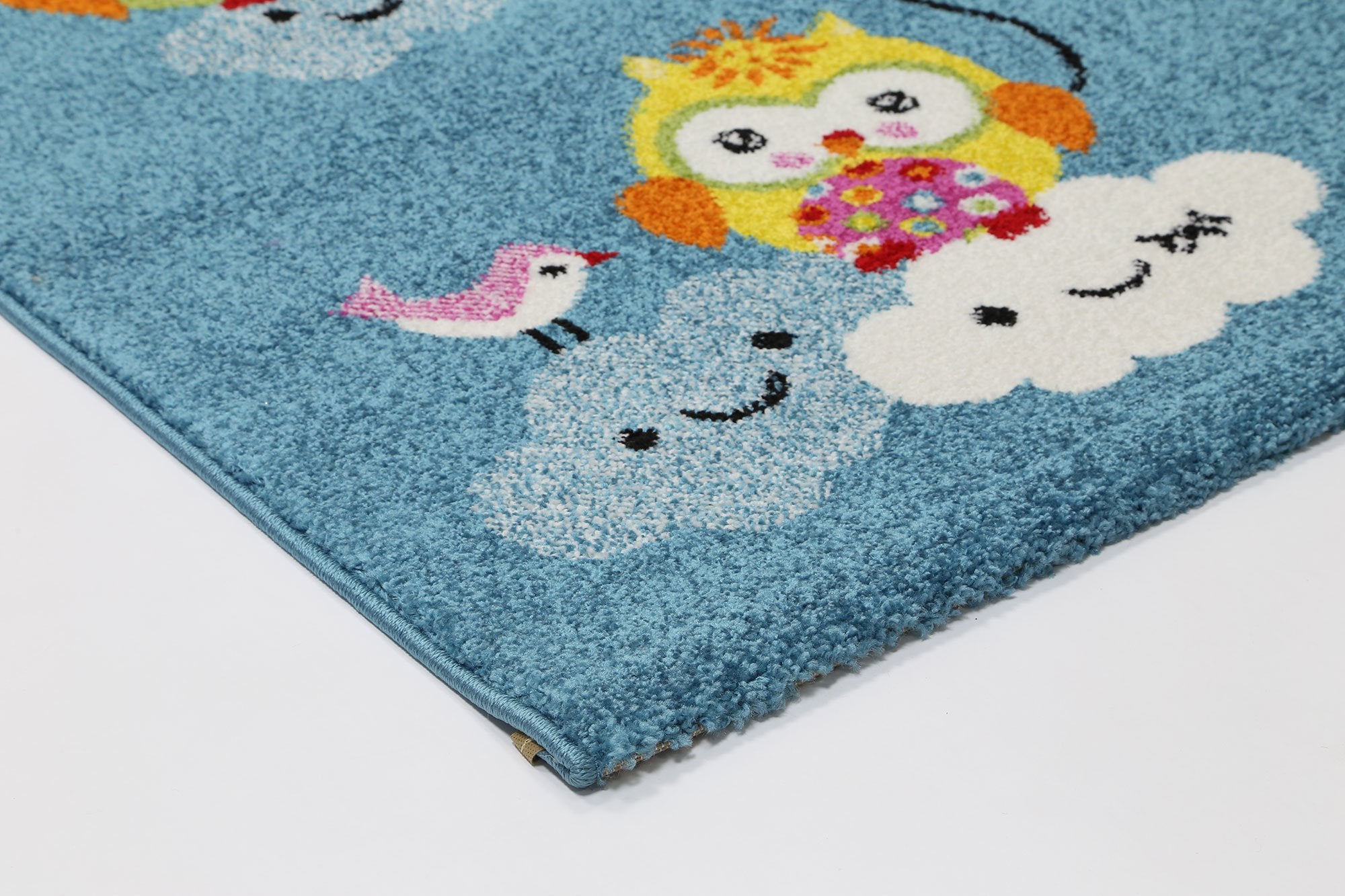 Super Deal! Nova Blue Owl Balloon Rug for Kids
