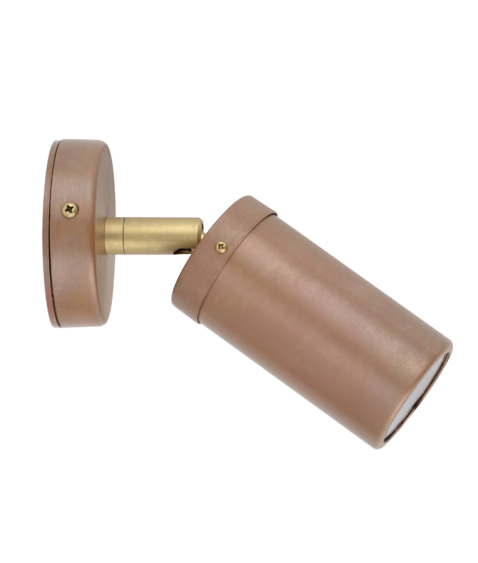 GU10 Aged Copper Exterior Wall - Mounted Pillar Spot Lights with IP54 Rating