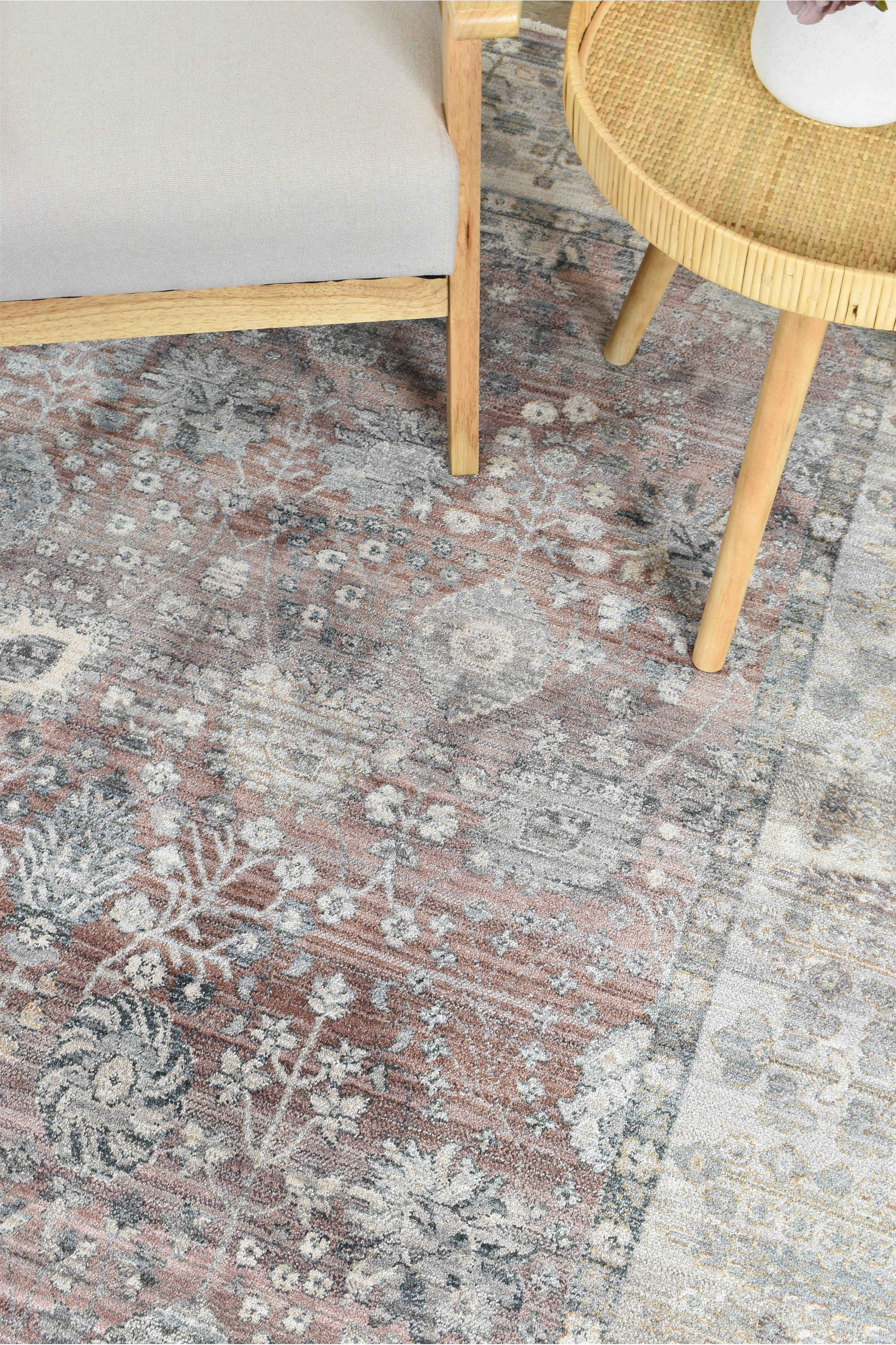 Novara 0B568A Soft Pink Rose Balm Luxury Rug from Turkey