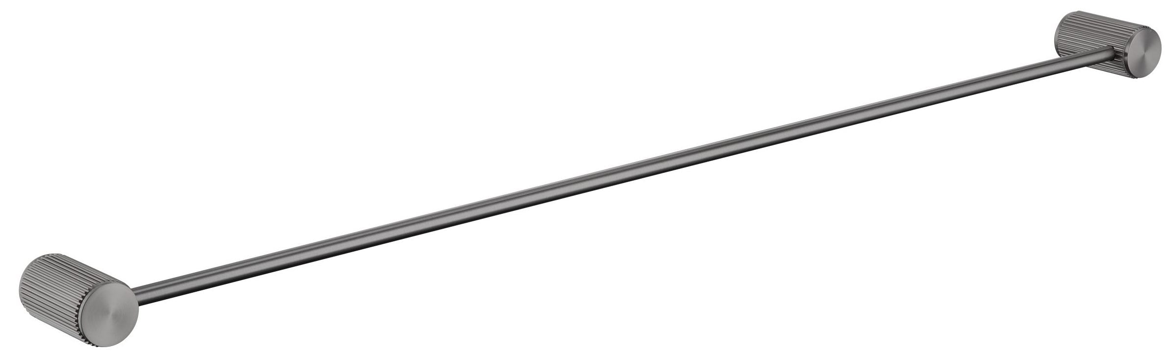 Hot Deal! Brushed Gun Metal Mica Fluted Single Towel Rail