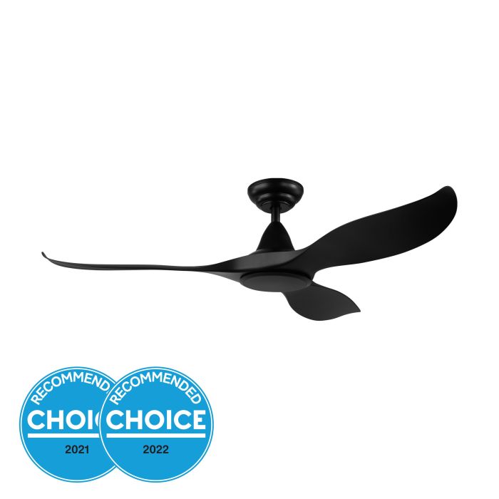 Black Matte NOOSA 52 DC Indoor Ceiling Fan with Multiple Functions