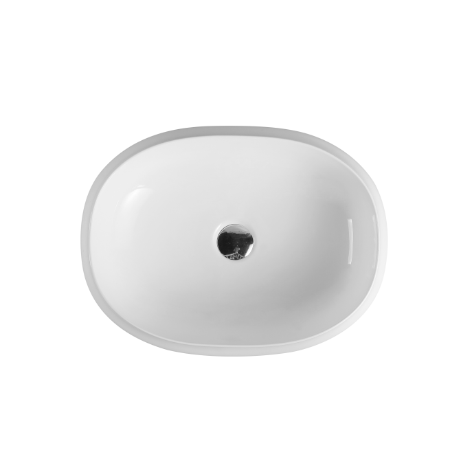 LUSSO 57 Oval Above Counter Basin in High Gloss White - Exclusive Design!