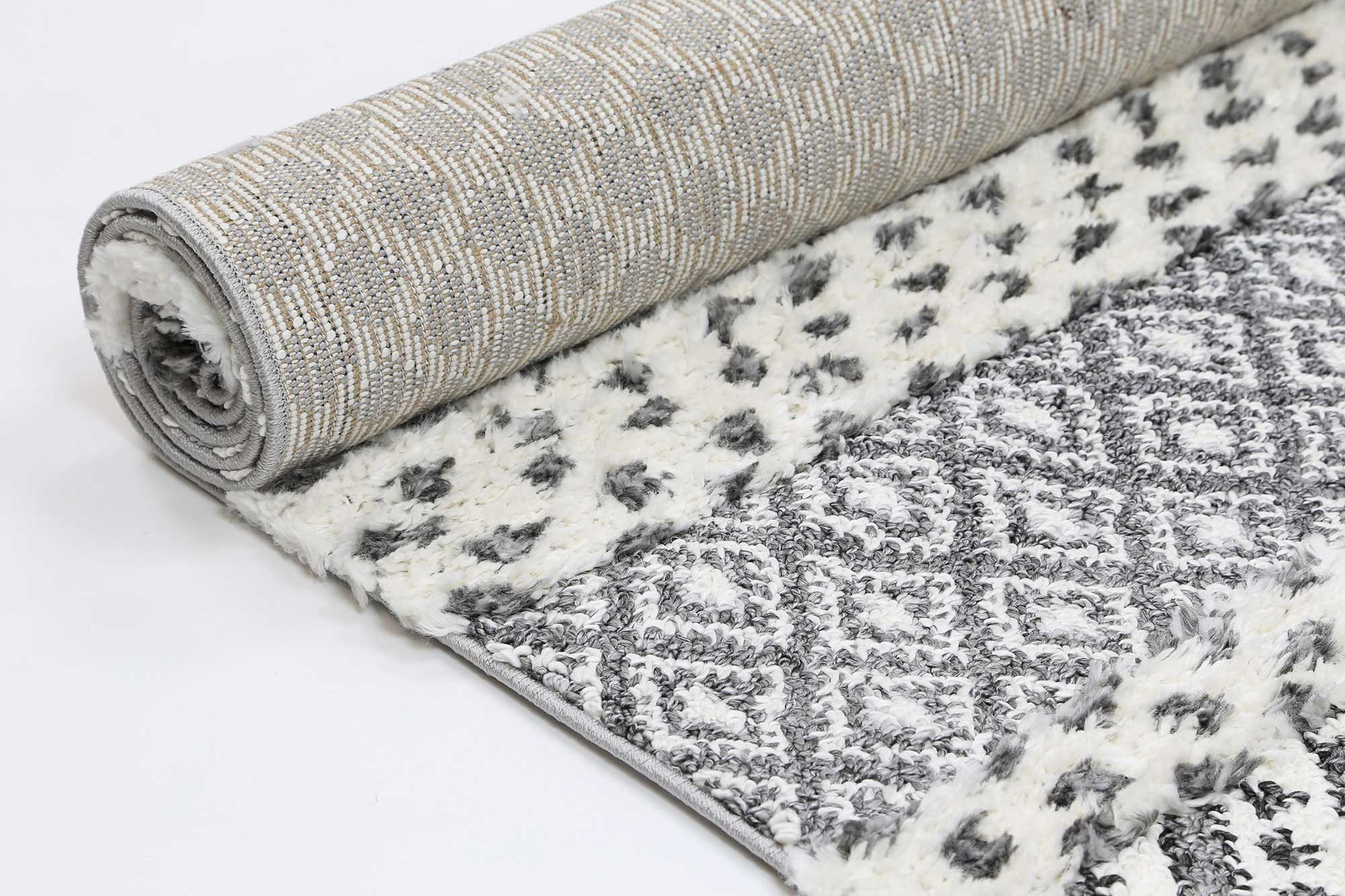 Hot Sale! Contemporary Mono Tribal Edge Anthracite Moroccan Inspired Rug for Home Decor
