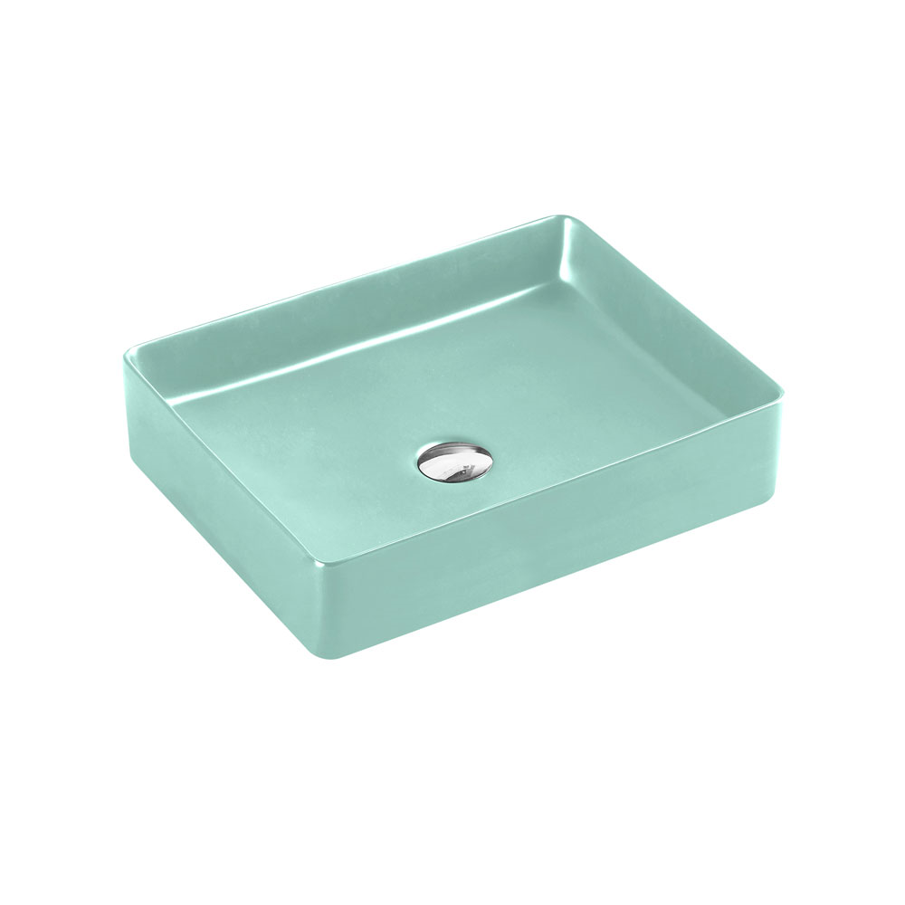 Hot Sale ETNA Rectangle Counter Top Basin in Antique Green (470x360x110)
