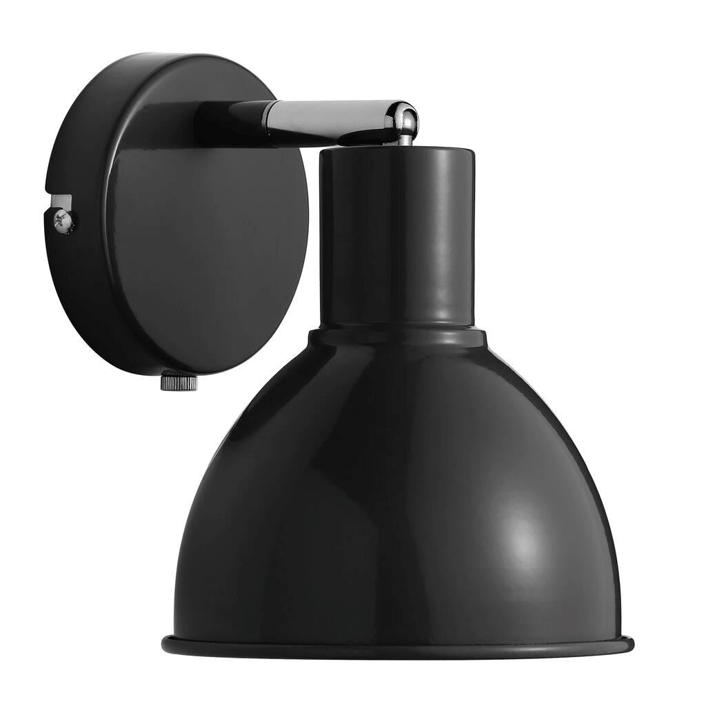 Stylish Black Metal Pop Wall Light with Rotatable Head