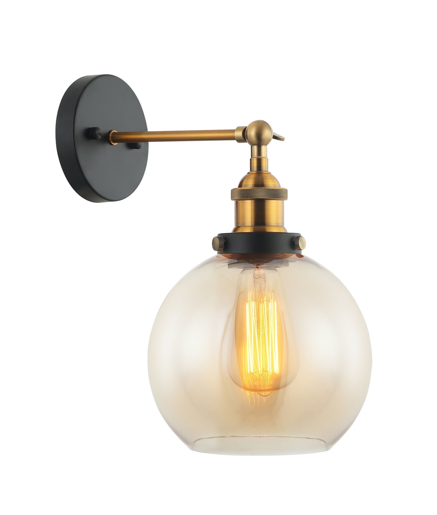 PESINI: Stylish Interior Swing Arm Wall Lights with Antique Brass/Chrome Highlight