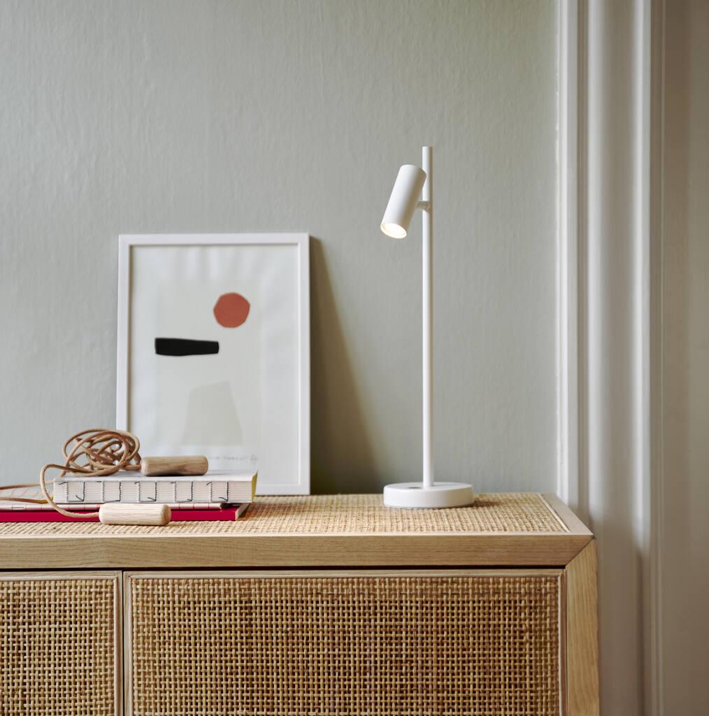 Omari Nordic-Style Table Lamp in Elegant Black and White