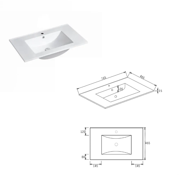 HAMPTON Mark II 750mm Matte White Wall-Hung Stylish Vanity with Ample Storage