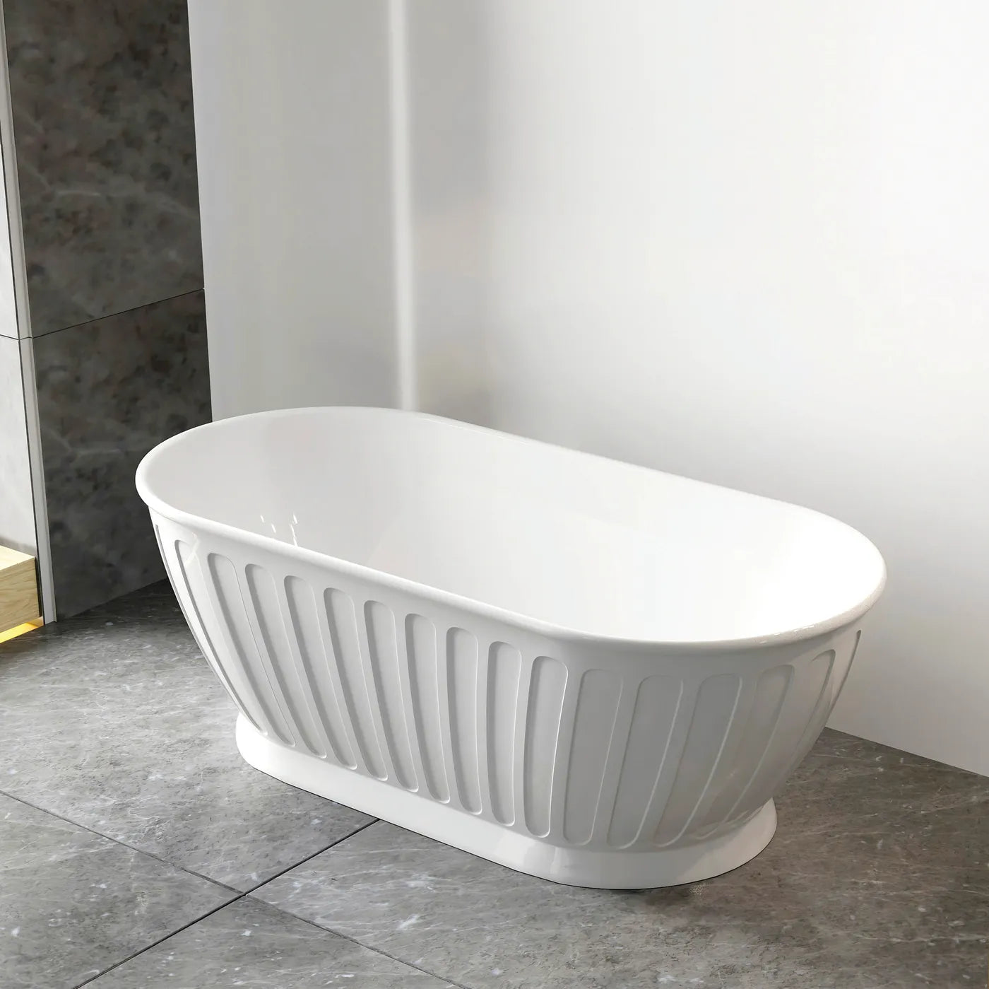 Norwich Freestanding Non-Overflow Bathtub in Premium Acrylic for Classic Bathrooms