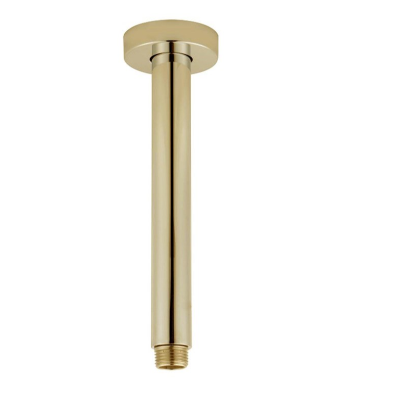 Hot Deal! AQU 200mm Brushed Gold Brass Ceiling Shower Arm