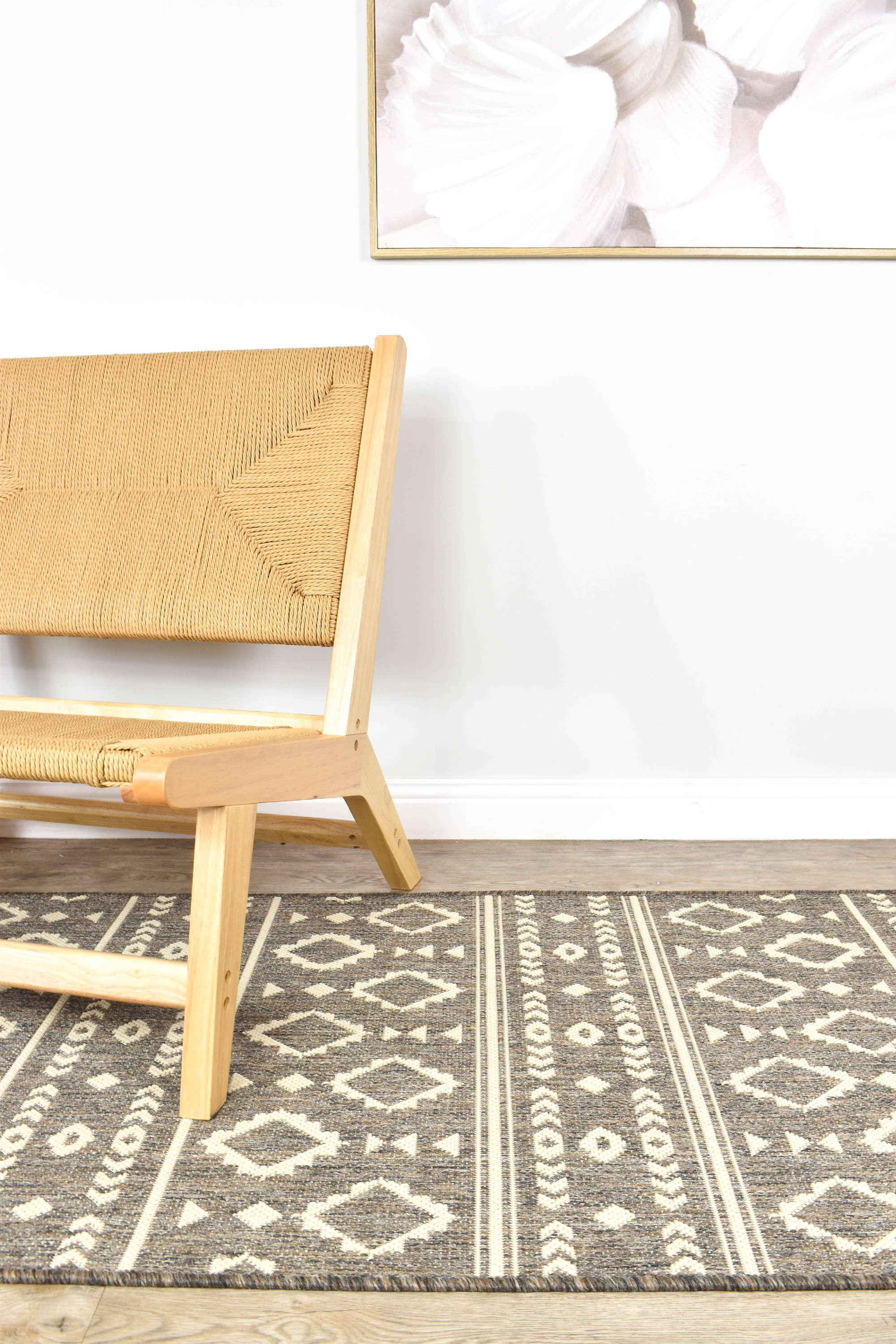 Affordable Alaska Brown Washable Rug - Ideal for Indoors & Outdoors
