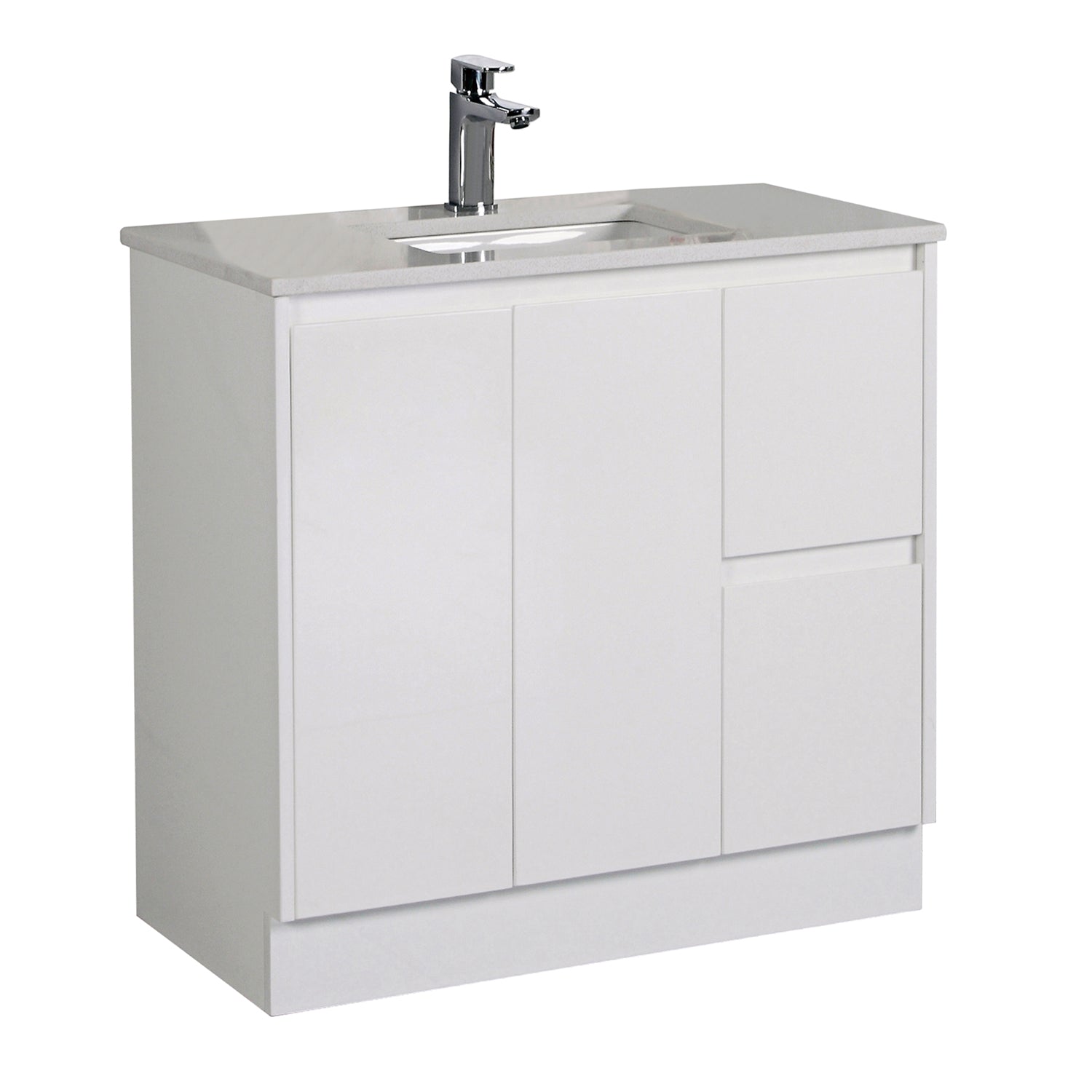 ALICE Gloss White Freestanding Vanity (All Sizes) - Ideal for Bathrooms