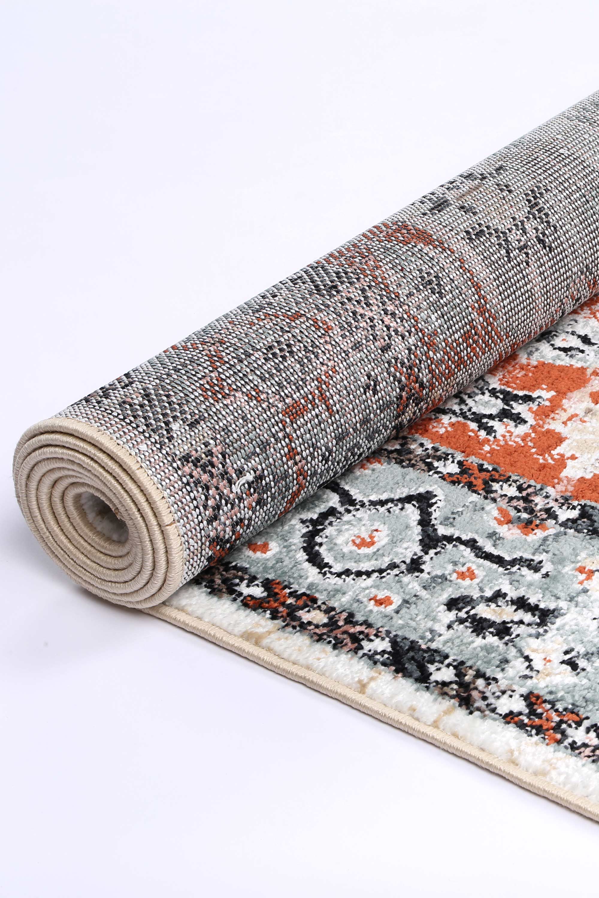 Hot Sale! Anatolia Traditional Cream and Terracotta Color Polypropylene Floor Rug