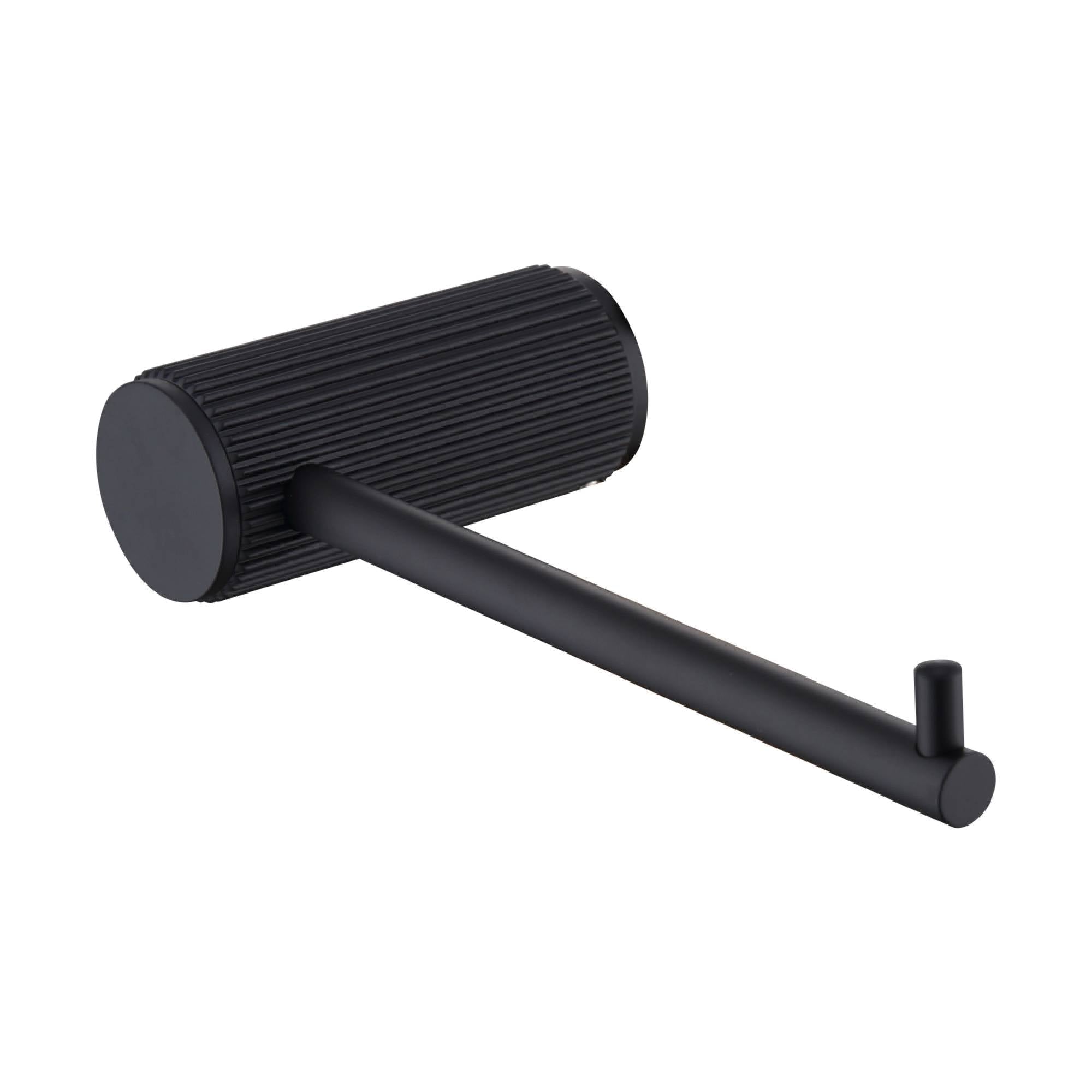Black Mica Fluted Toilet Paper Holder - A Stylish and Durable Bathroom Essential