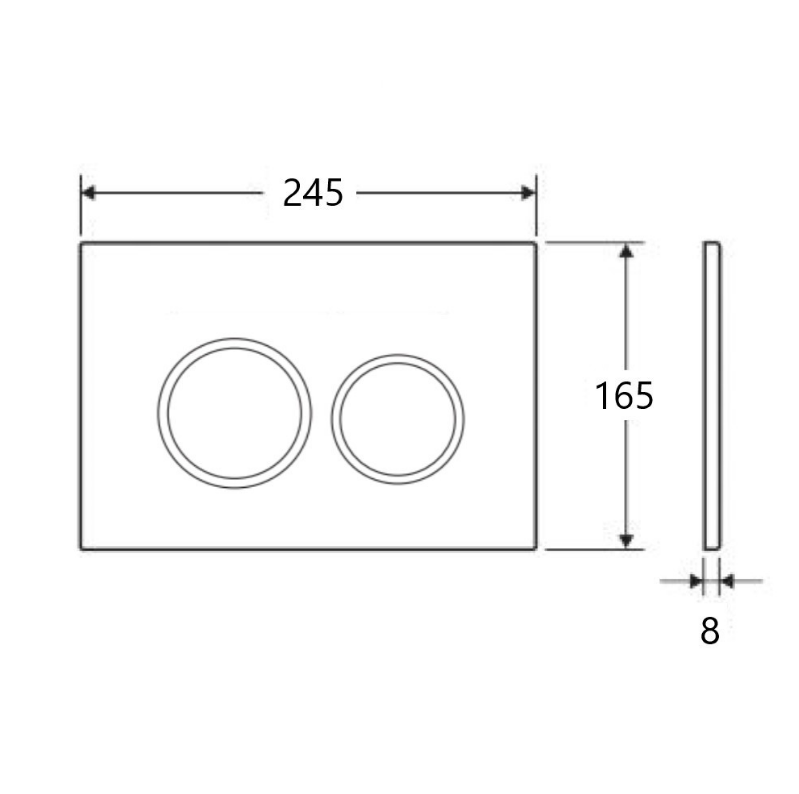 Mercio R&T Chrome Round Flush Plate - Stylish Bathroom Upgrade