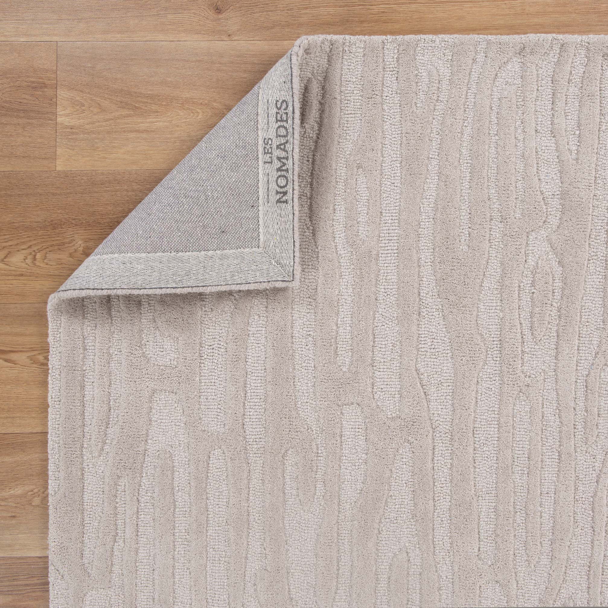Les Nomades Sandstorm Beige Luxury Wool Rug - Great Addition