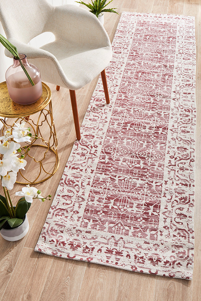 88 Magnolia Rose Runner Rug with Rich Autumn Colors