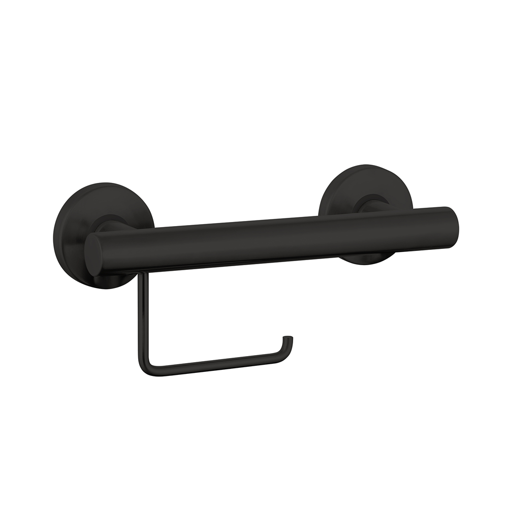 300mm Grab Rail with Toilet Roll Holder - Optional Colour, Ideal for Assisted Living