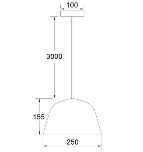 Scandinavian Style Angled Dome Shape Interior Single Pendant Light - Great Deal