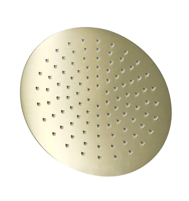 250mm Round Stainless Steel Shower Head with Brushed Gold Finish