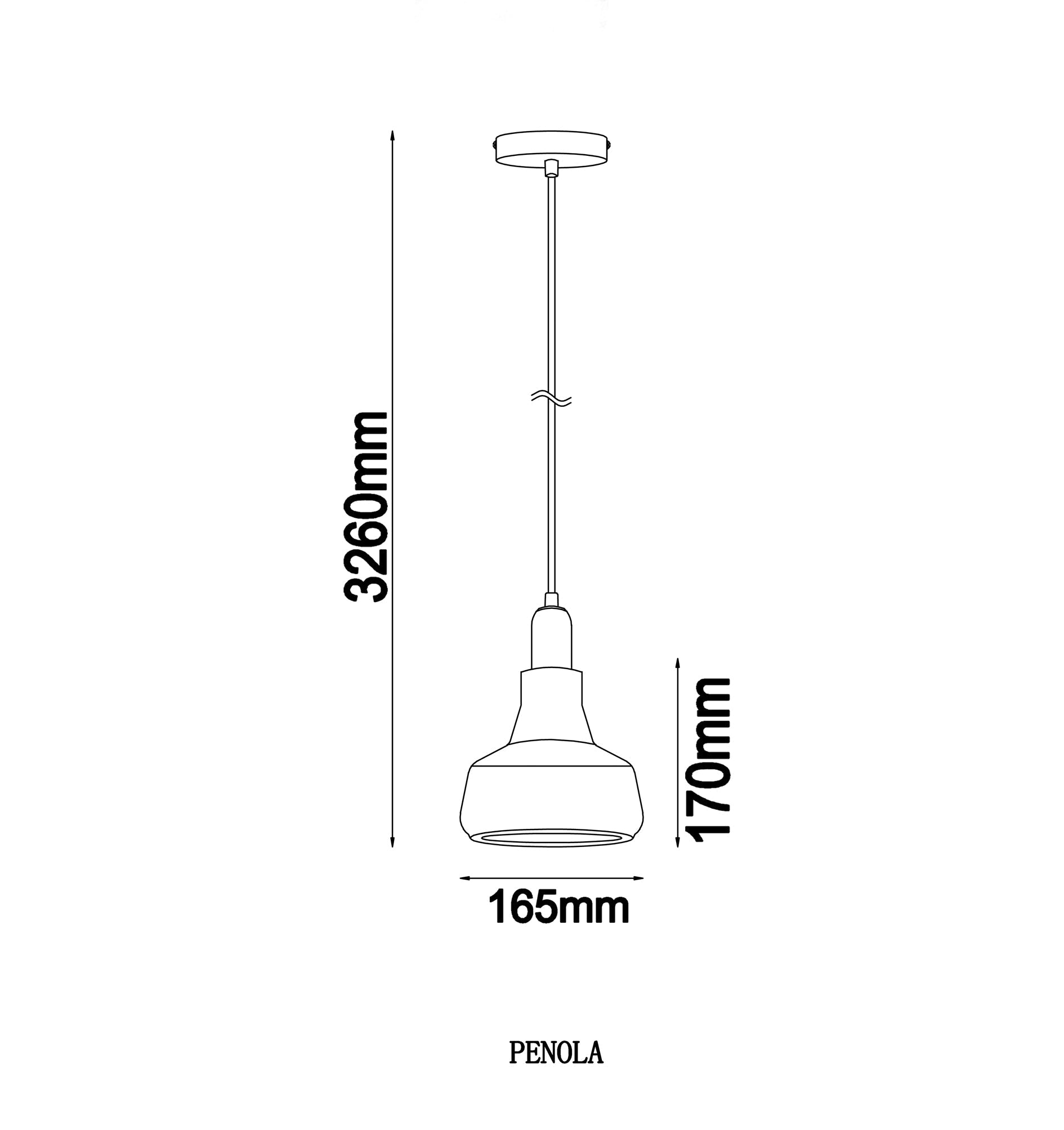 PENOLA Black Smokey Glass GU10 Dome Interior Single Pendant Light