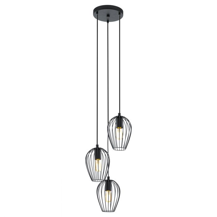 Stylish NEWTOWN 79 Steel Black Pendant Light