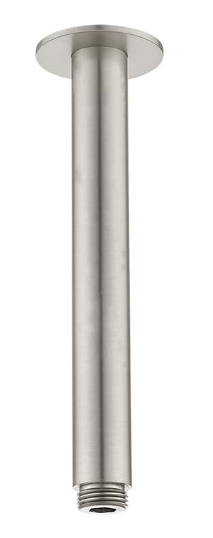 Get a Luxurious Shower with Chris Brushed Nickel Ceiling Shower Arms in 100mm, 200mm, 300mm & 400mm
