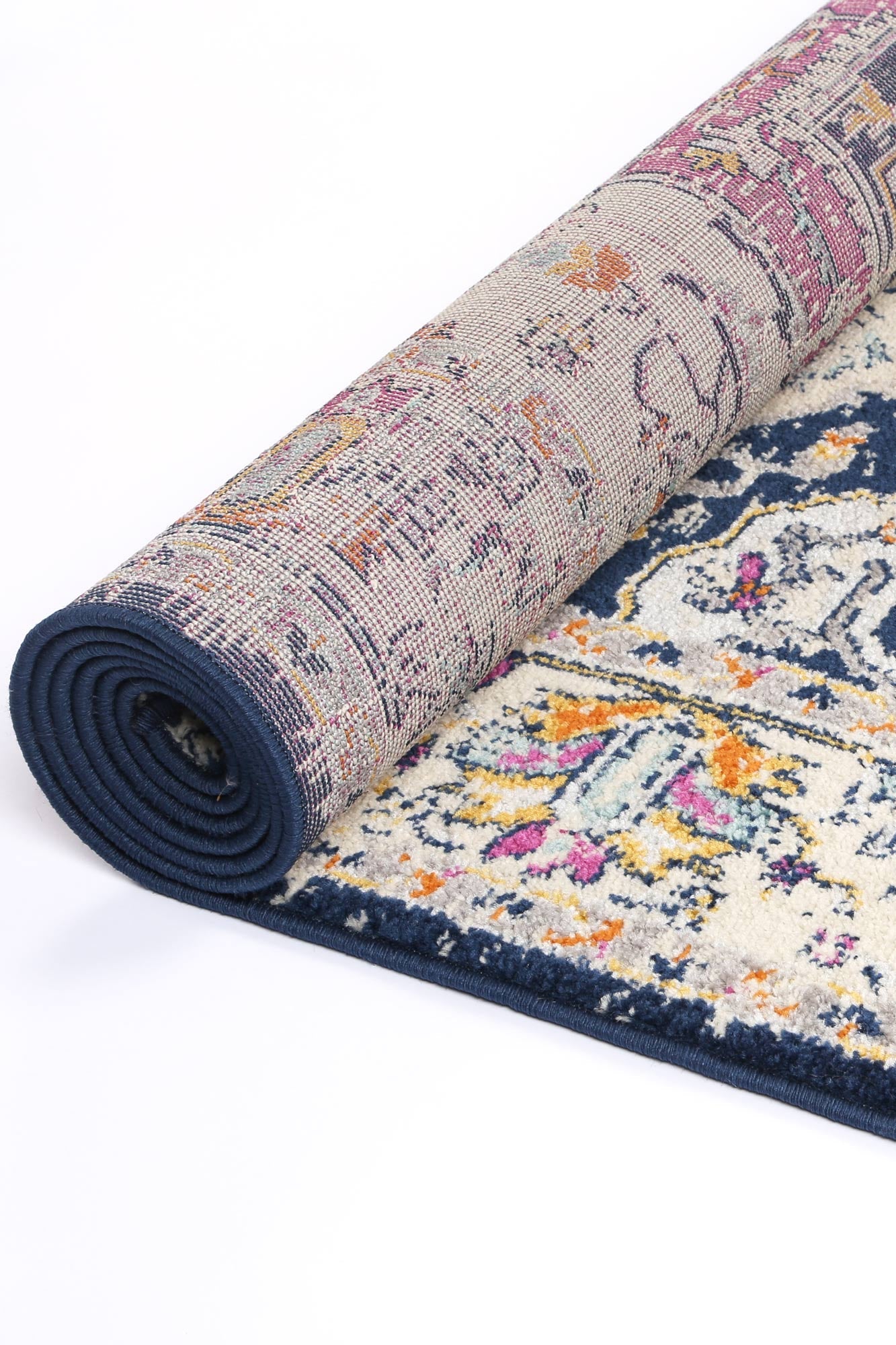 Durable Palermo Alberobello Cream Power - Loomed Rug with Traditional Sunset Colors