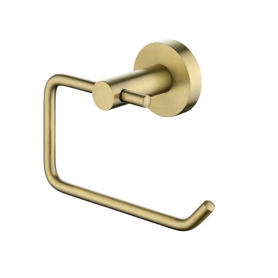 Brushed Yellow Gold Pentro Toilet Roll Holder - Durable & Stylish