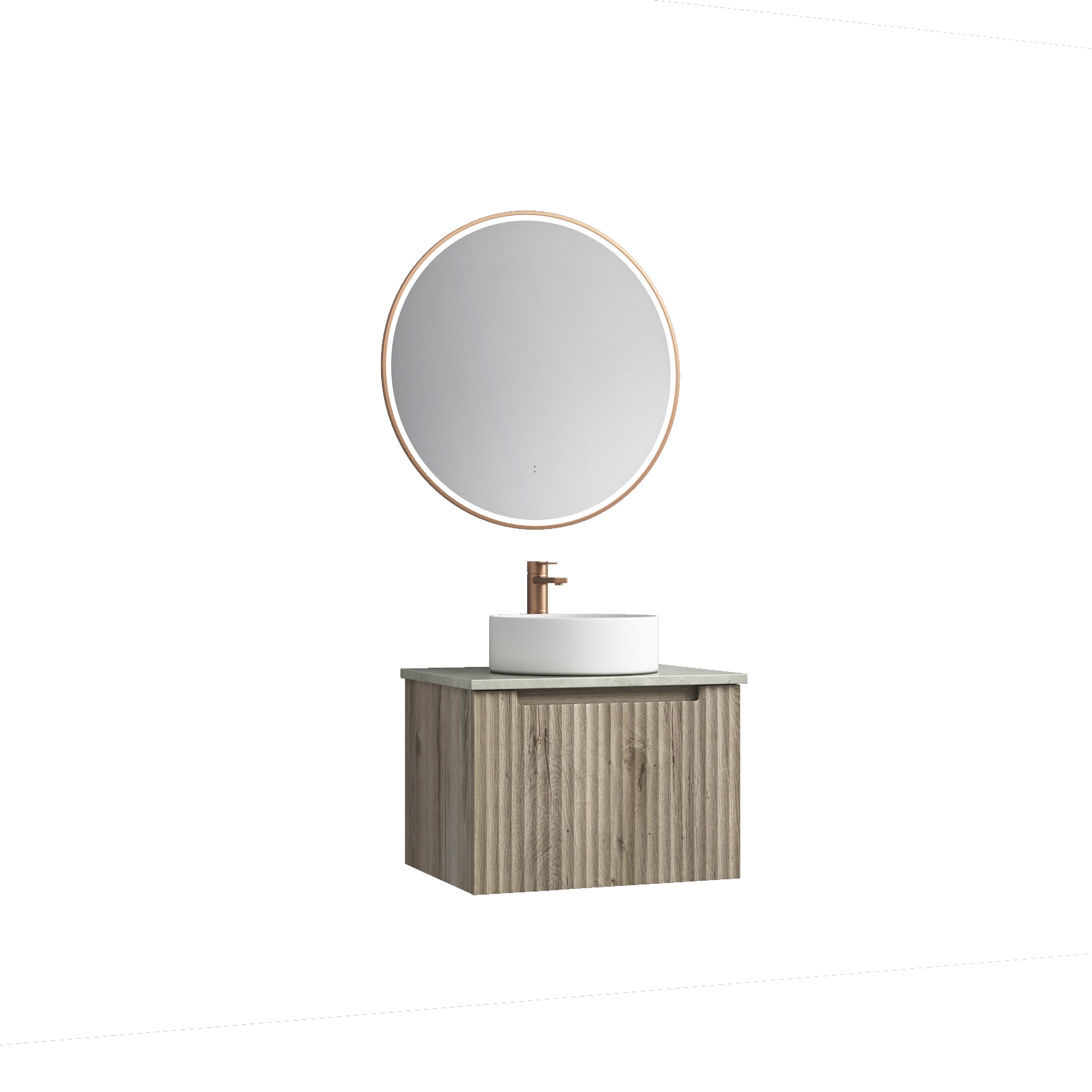 Exclusive CALDER Wall - Hung Vanity in Natural Oak (All Sizes)