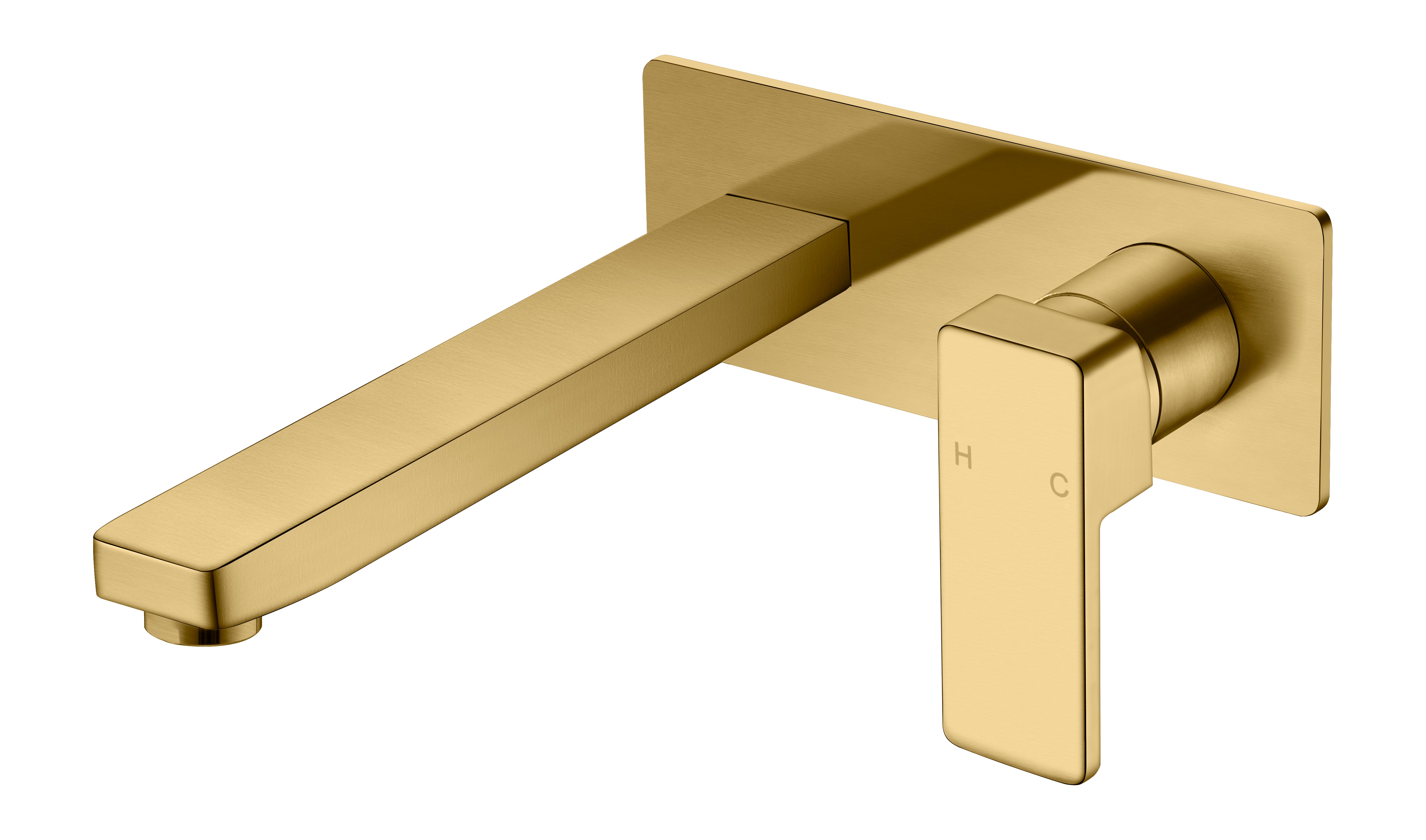Hot Sale! Ceram Brushed Gold Wall Basin Mixer