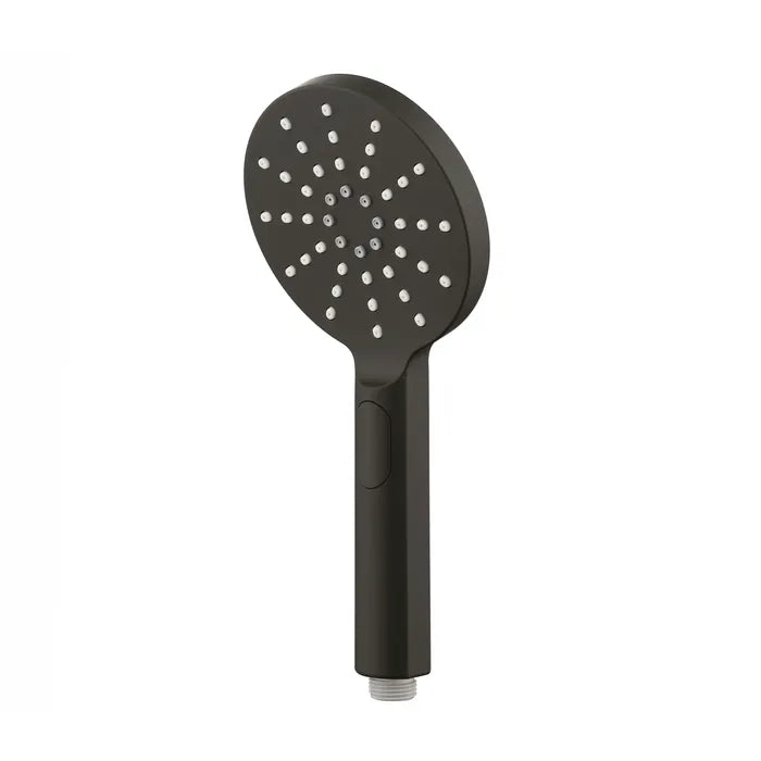 PAVIA 250mm Gun Metal Twin Round Shower on Rail with Top Inlet