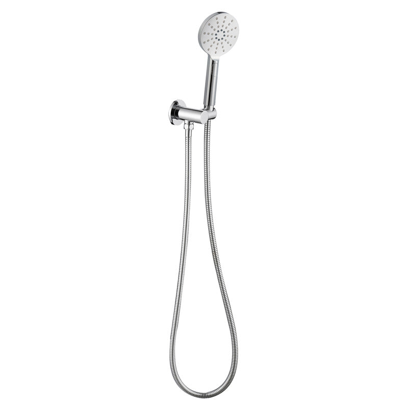 Chrome Cora Round Wall - Mounted Hand Shower with Outlet Bracket