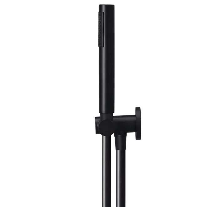 Stylish Round PAVIA Handheld Shower Set in Polished Matte Black