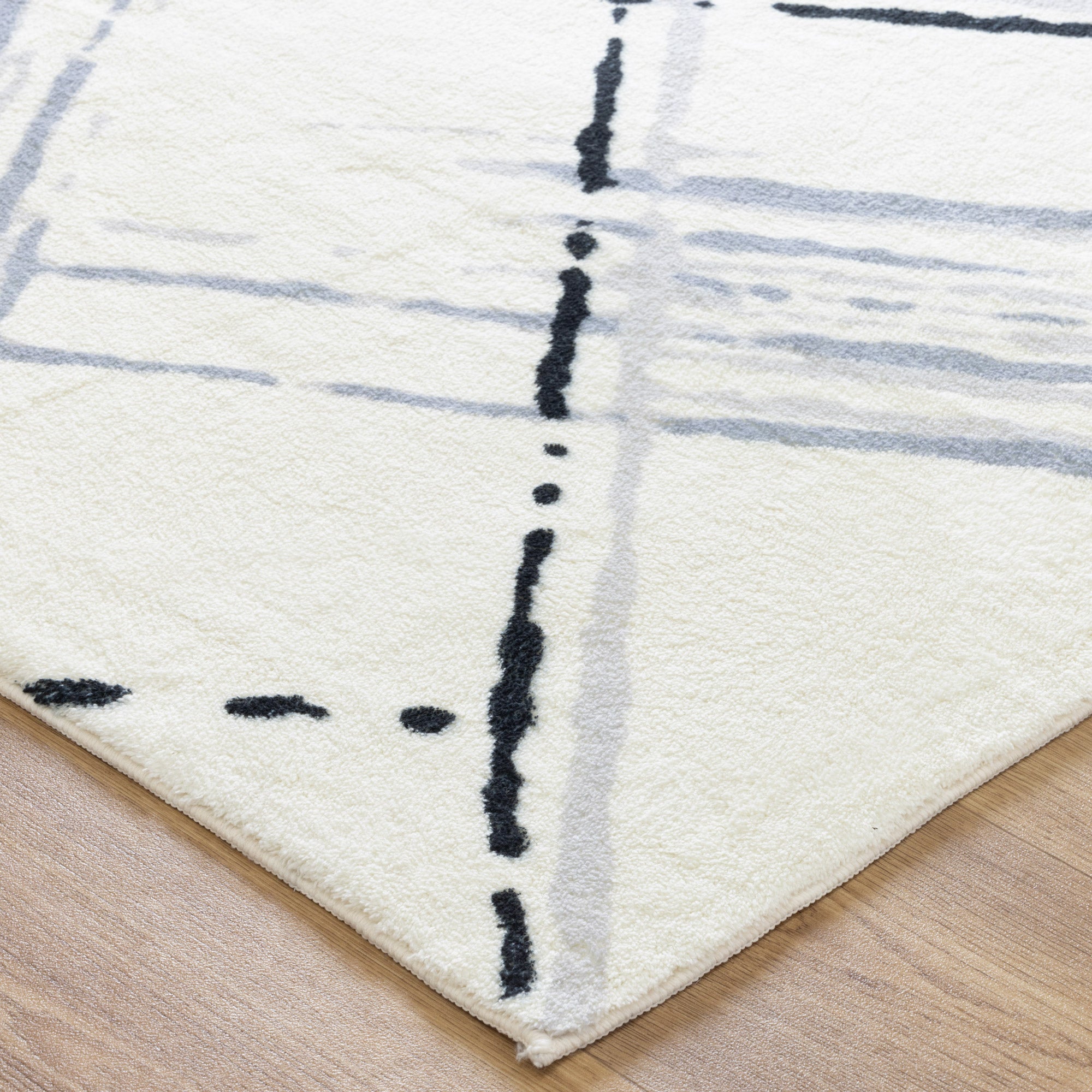 Hot Sale! Cloud Geo Blue Polyester Machine-Washable Rug for Modern Living