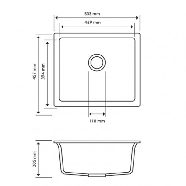 CARYSIL MAGIC SALSA Grey Concrete Granite Kitchen Sink 457x406mm with Lifetime Warranty
