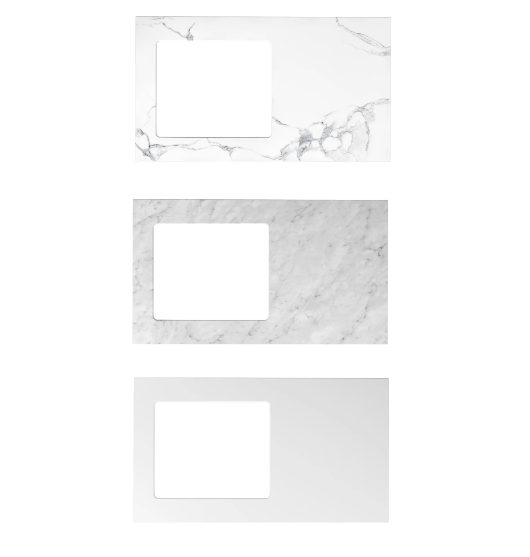 BURLEIGH 1715x600x2100mm White Stone - Top Laundry Cabinet Set (Style A)